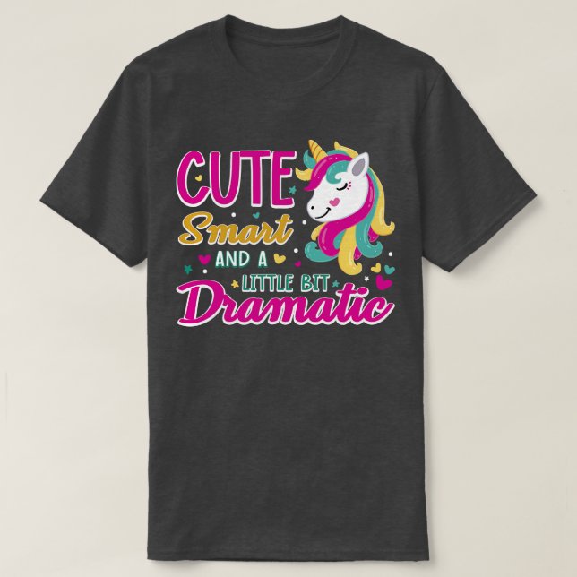 Camiseta Inteligente Y Un Poco Dramático (Diseño del anverso)