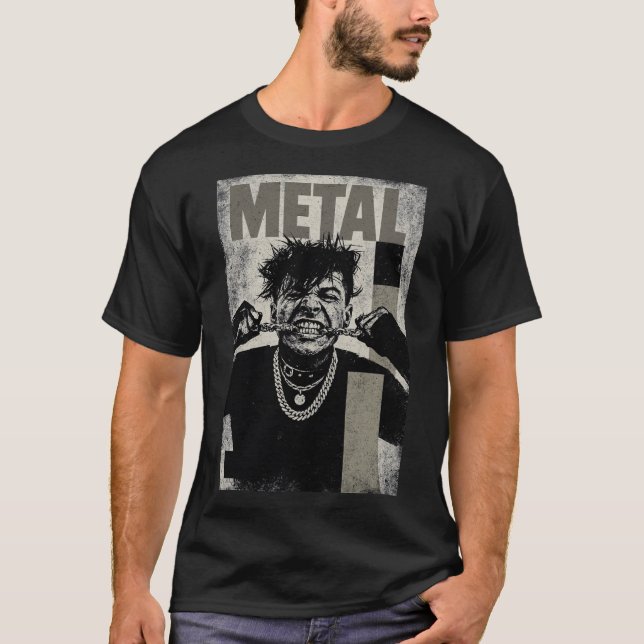 Camiseta Intense Metalhead Screaming Portrait (Anverso)