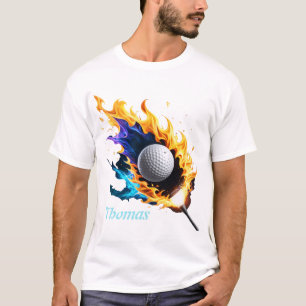 Camiseta Intensidad de la llama: La pelota de golf en acció