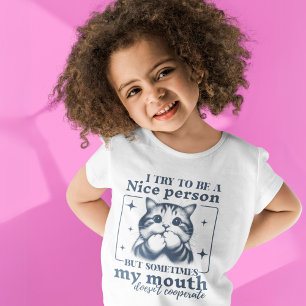 Camiseta Intenta Ser Un Buen Gato Retro Gracioso