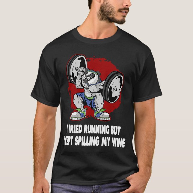 Camiseta Intenté Correr, pero seguí derramando mi libro de  (Anverso)