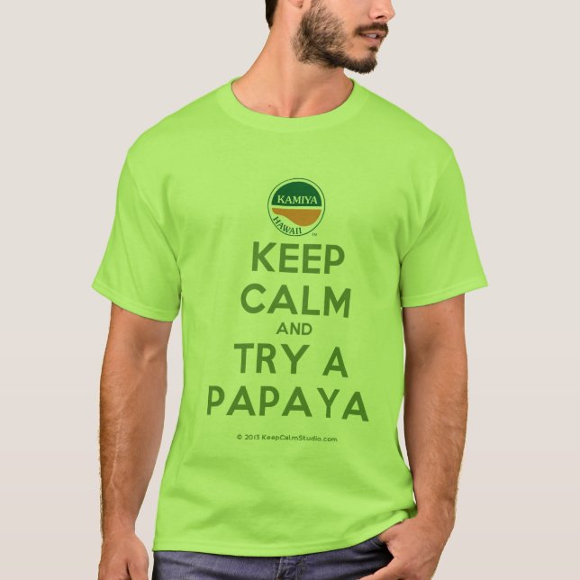 Camiseta ¡Intente una papaya! (Anverso)