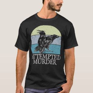 Camiseta Intento de asesinato cruza y ravens graciosa camis