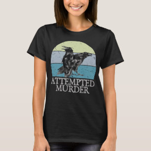 Camiseta Intento de asesinato cruza y ravens graciosa camis