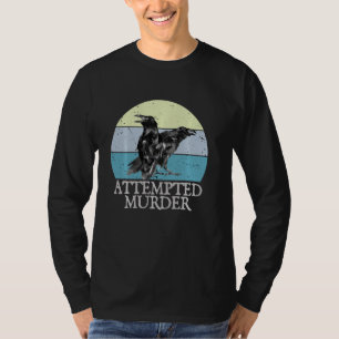 Camiseta Intento de asesinato cruza y ravens graciosa camis
