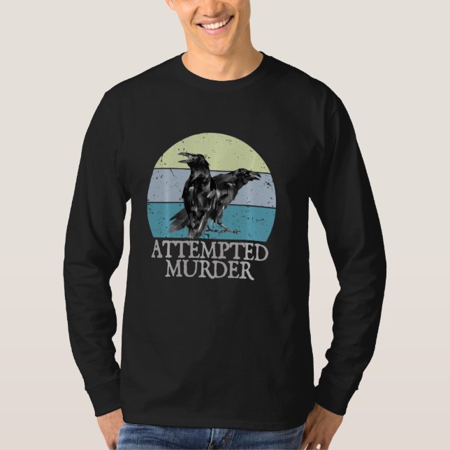 Camiseta Intento de asesinato cruza y ravens graciosa camis (Anverso)