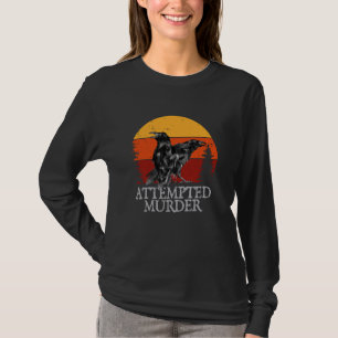 Camiseta Intento de asesinato cruza y ravens graciosos cuer