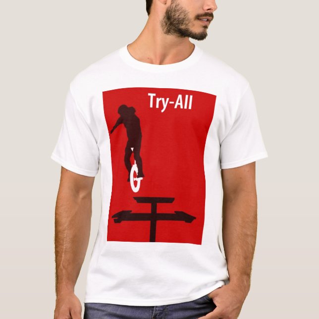Camiseta Intento-Todo unicycle (Graham Burnett) (Anverso)