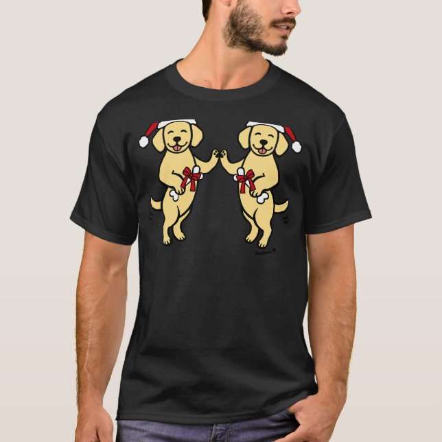 Camiseta Intercambio de amigos del labrador amarillo (Anverso)