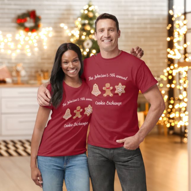 Camiseta Intercambio de cookies de Navidades anuales person (Subido por el creador)
