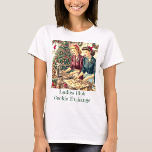 Camiseta Intercambio de Galletas de Navidad Vintage Retro