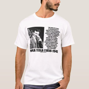 Camiseta Intercambio de Nikola Tesla de cita del