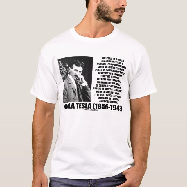 Camiseta Intercambio de Nikola Tesla de cita del (Anverso)