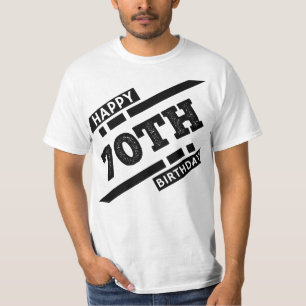 Camiseta Interesante y feliz diseño de tipografía por 70 añ