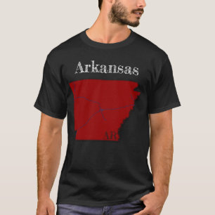 Camiseta Interestados de Arkansas [Diseño rojo de Berry]
