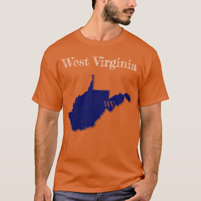 Camiseta Interestados de Virginia Occidental [Diseño Azul d (Anverso)