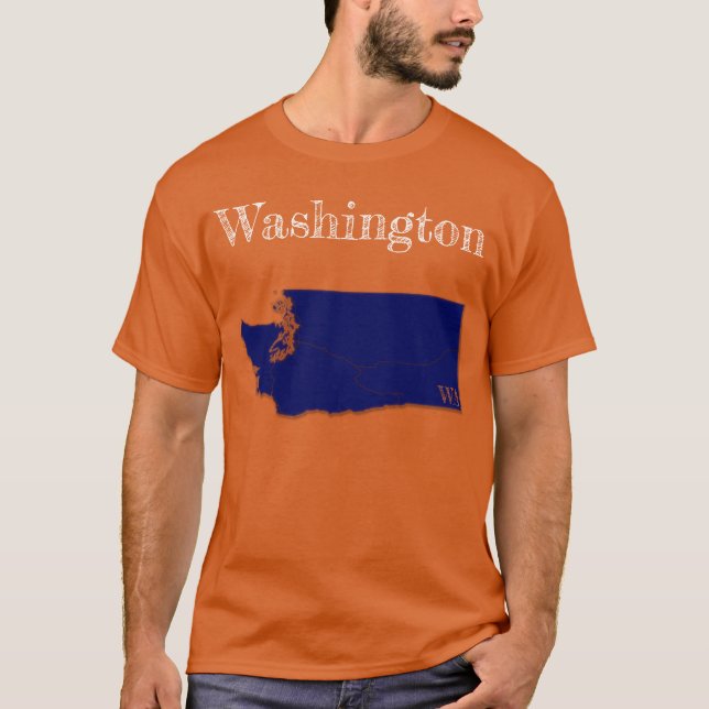 Camiseta Interestados de Washington [diseño azul de la Mari (Anverso)