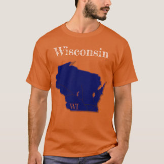 Camiseta Interestados de Wisconsin [Diseño azul de la Marin