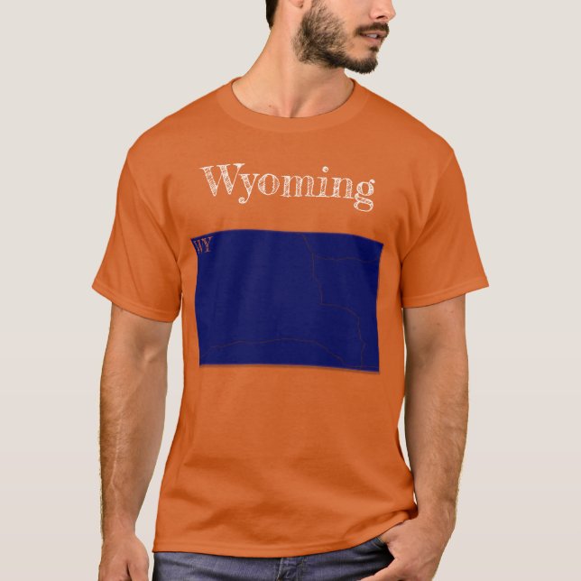 Camiseta Interestados Wyoming [Diseño Azul de la Marina] (Anverso)