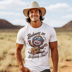 Camiseta Interferencia divertida: un guitarista babuino