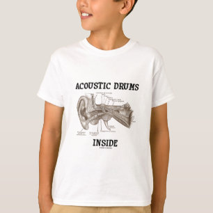 Camiseta Interior acústico de los tambores (anatomía del