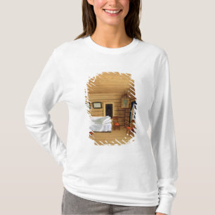Camiseta Interior con una mujer asentada