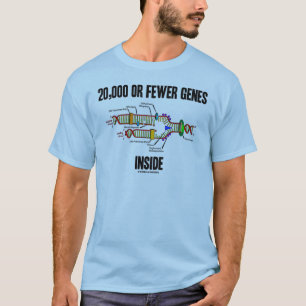 Camiseta Interior de 20.000 o menos genes (réplica de la