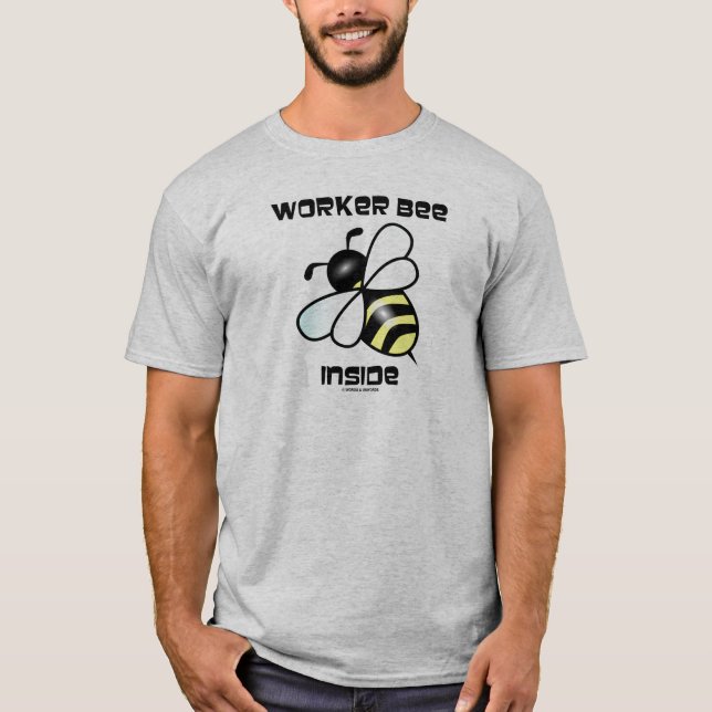 Camiseta Interior de la abeja de trabajador (actitud de la (Anverso)