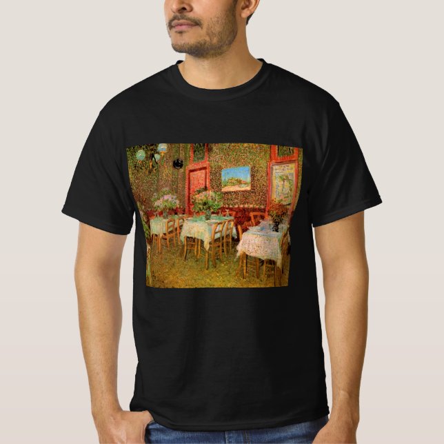 Camiseta Interior de un restaurante de Vincent van Gogh (Anverso)