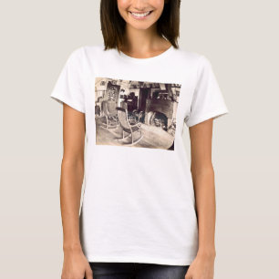 Camiseta Interior de una cabaña de madera americana,