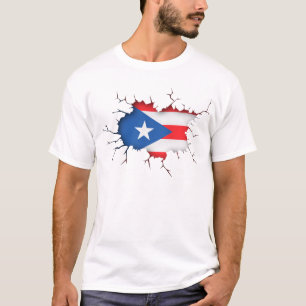 Camiseta Interior del puertorriqueño - bandera T S de