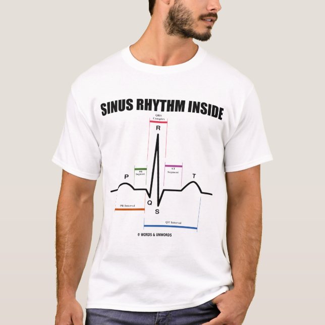 Camiseta Interior del ritmo del sino (electrocardiograma) (Anverso)