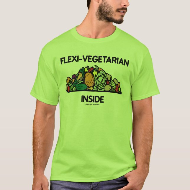 Camiseta Interior Flexi-Vegetariano (Pila De Verduras) (Anverso)