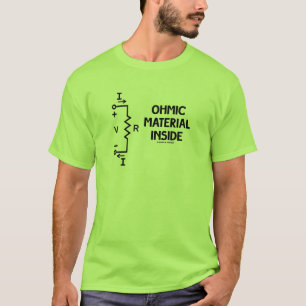 Camiseta Interior óhmico del material (la ley de ohmio)