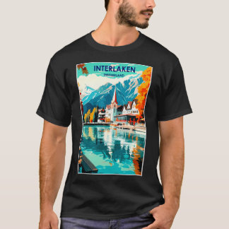 Camiseta Interlaken Suiza Viajes De Vintage Y Turismo