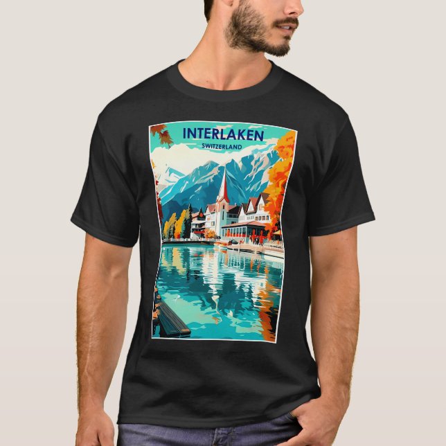 Camiseta Interlaken Suiza Viajes De Vintage Y Turismo (Anverso)