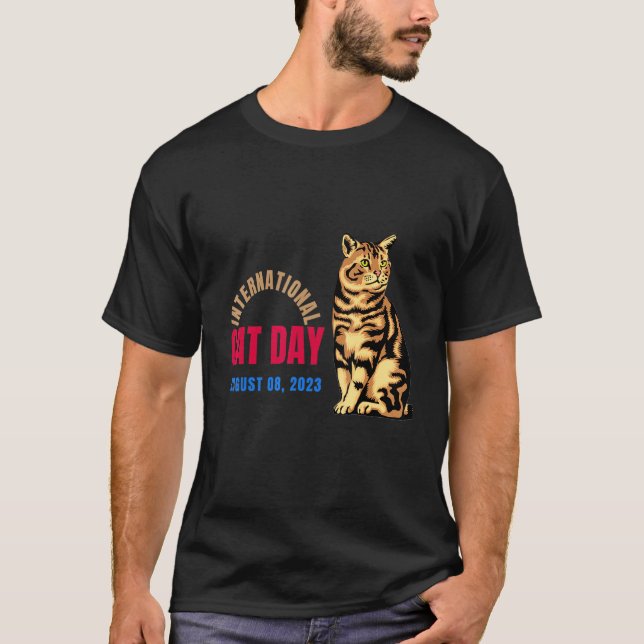 Camiseta international cat day tshert (Anverso)
