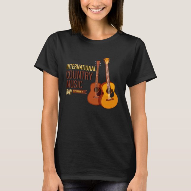 Camiseta International country music day  Guitar (Anverso)