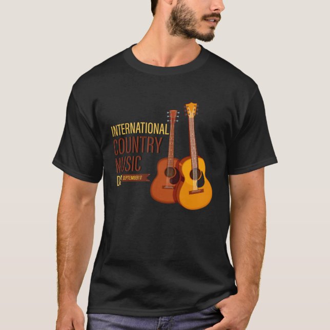 Camiseta International country music day  Guitar (Anverso)