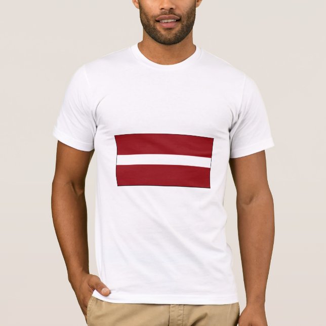 Camiseta International de la BANDERA de Letonia (Anverso)