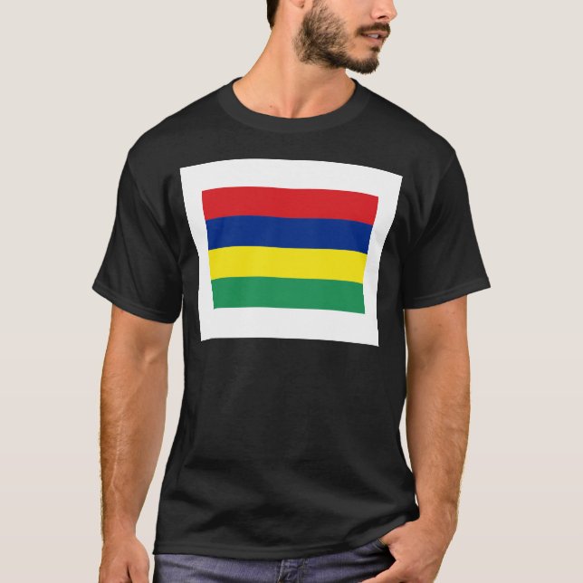 Camiseta International de la BANDERA de Mauricio (Anverso)