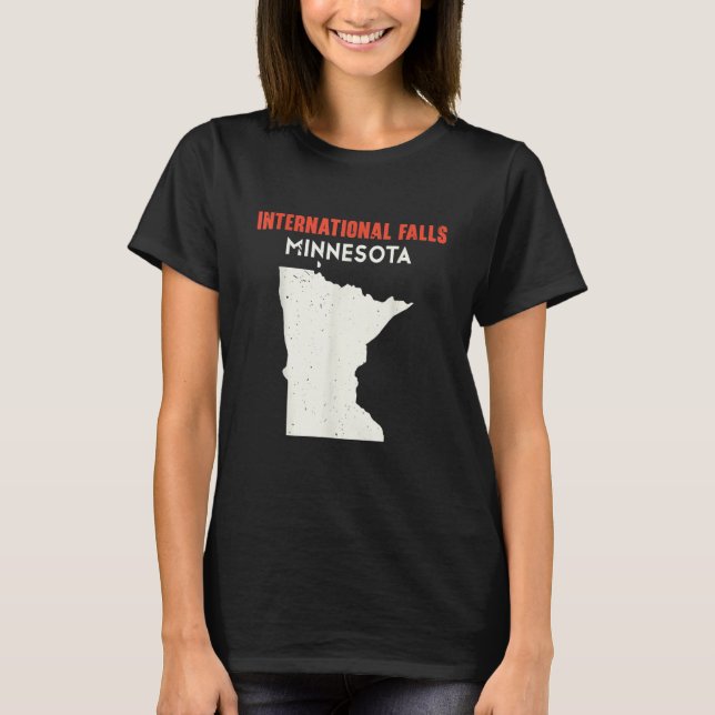 Camiseta International Falls Minnesota EE. UU. Estado Améri (Anverso)