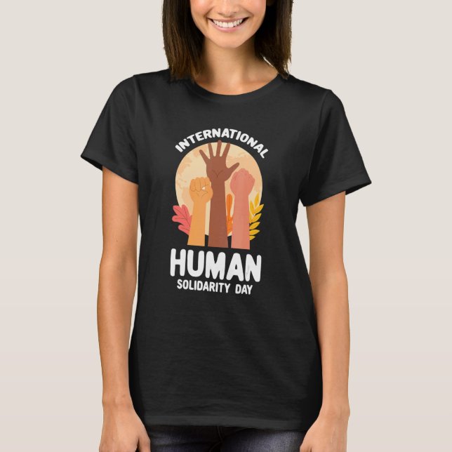 Camiseta International Human Solidarity Day United Nations (Anverso)