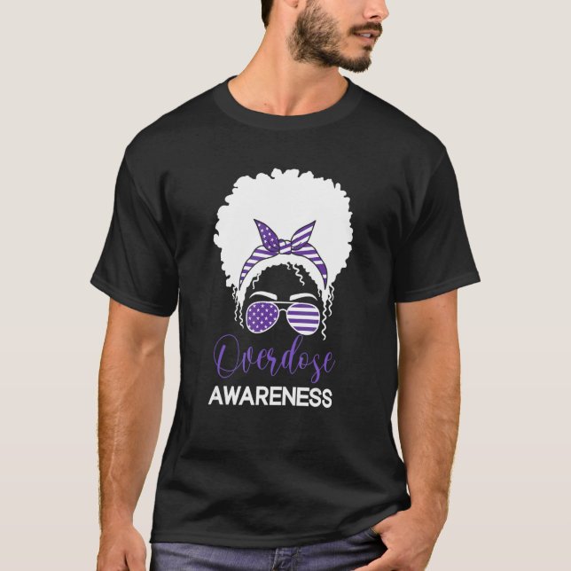 Camiseta International Overdose Awareness Day 2022 Purple R (Anverso)