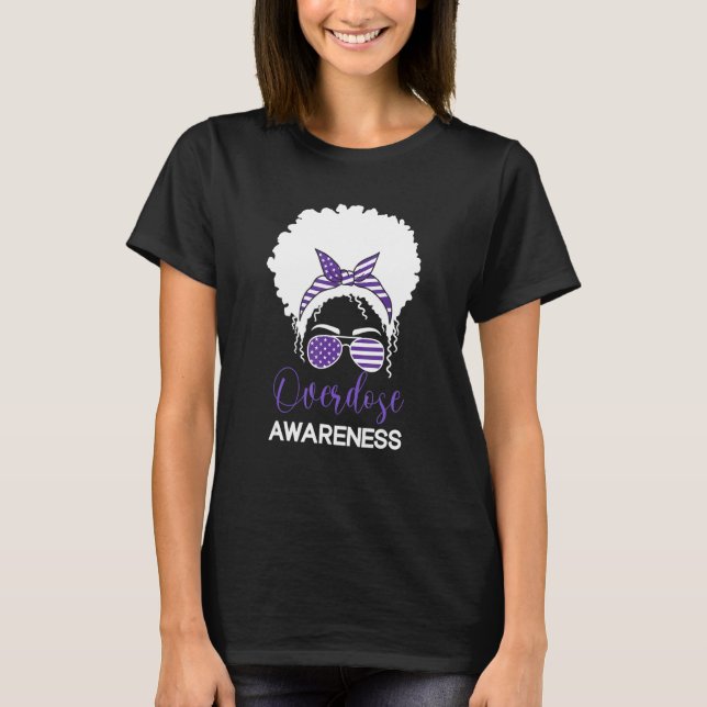 Camiseta International Overdose Awareness Day 2022 Purple R (Anverso)