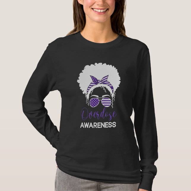 Camiseta International Overdose Awareness Day 2022 Purple R (Anverso)