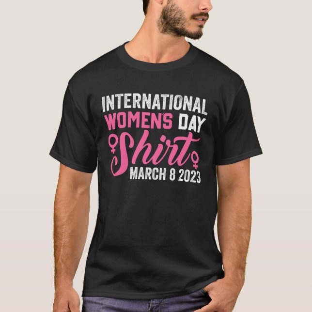Camiseta International Womens Day  Purple and White 2023 (Anverso)