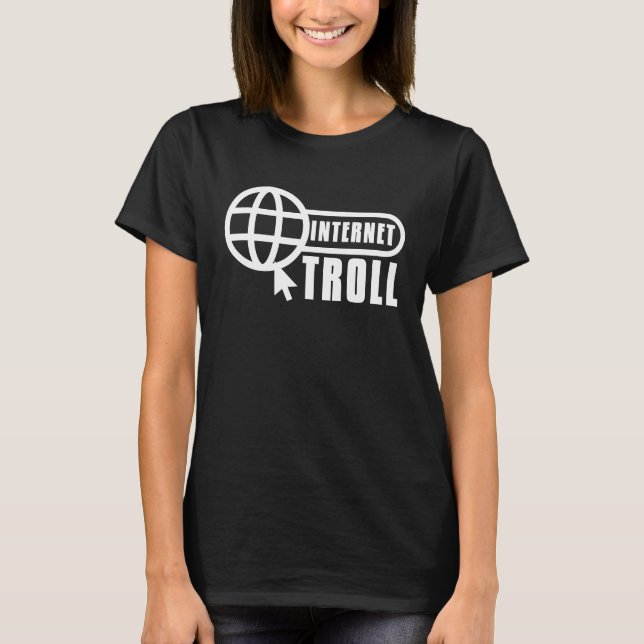 Camiseta Internet Troll Comentando Nerd Troll (Anverso)