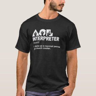 Camiseta Intérprete de ASL Profesor de ASL Personas Sordas