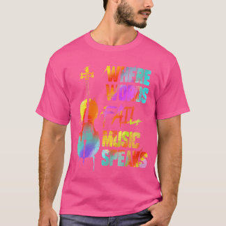 Camiseta Intérprete de chelo Wo donde las palabras fallan l